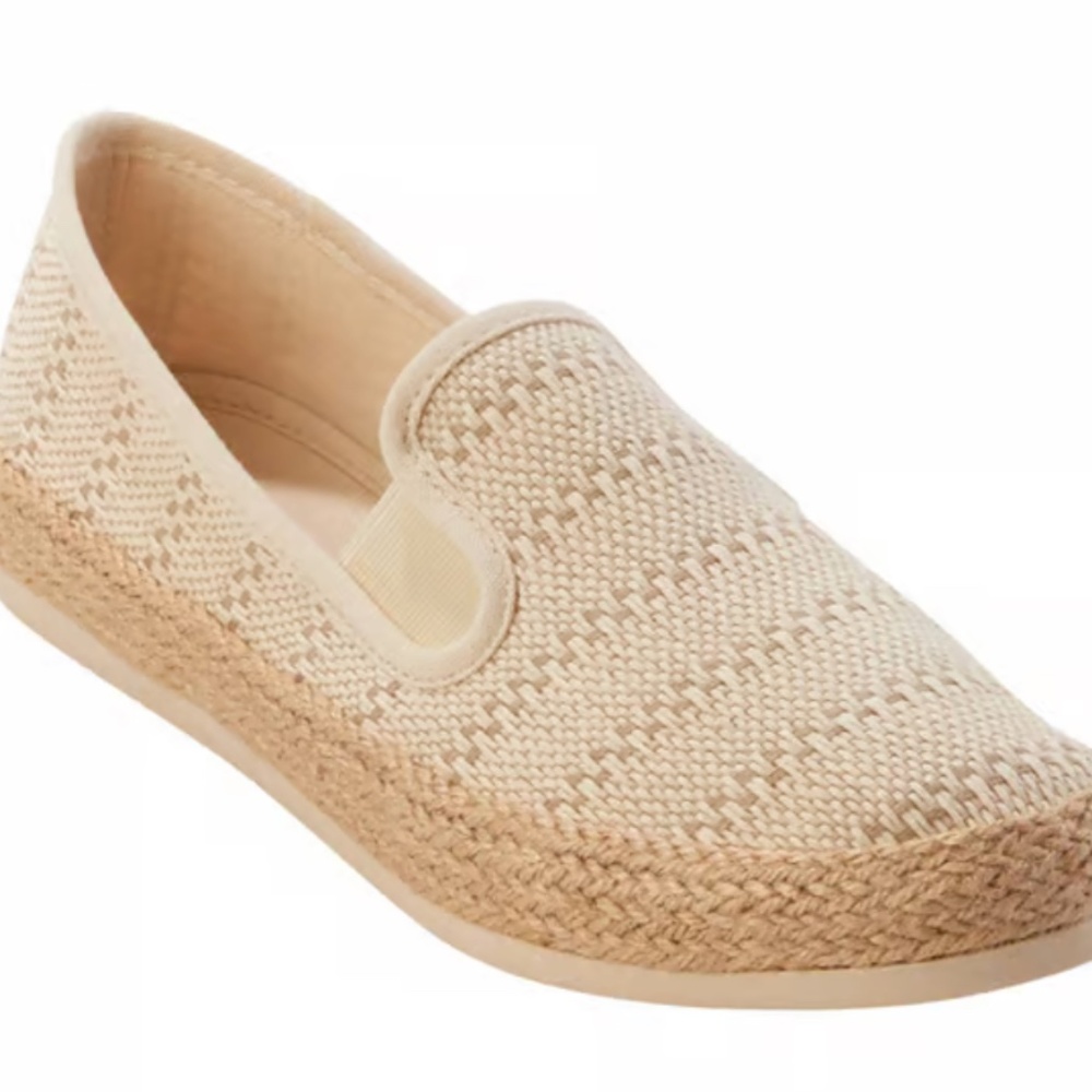 Womens Esprit Nadine Espadrille Fashion Sneakers - Cream Crochet